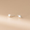 wholesale 925 Sterling Silver Fresh and Sweet Ins-style Niche Design Exquisite Matte Four-point Star Earrings M06627-0-3