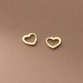 wholesale S925 Sterling Silver Hollow-Out Heart Ear Clasp Korean Version Small Fresh Heart-Shaped Temperament Summer Ear Accessories M00243-0-2