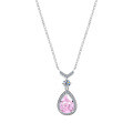 Metal V-Shaped Teardrop Pendant Necklace, Minimalist and Delicate-0-3