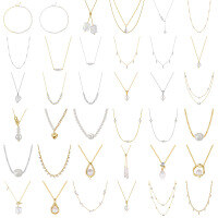 wholesale S925 Sterling Silver Necklace with Natural Freshwater Pearl Pendant Collarbone Chain, Cross-Border Wholesale-GPN22 925 silver