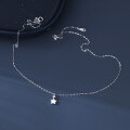 wholesale Sterling Silver Dainty Sweet Ins Style Minimalist Delicate Flash Drilled Filigree Star Collarbone Necklace Y02193-0-3