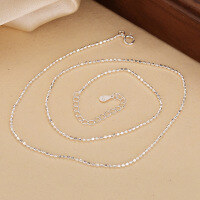 wholesale S925 Sterling Silver Ultra Sparkling Faceted Double Pearl Star Pendant Necklace for Women, Versatile Minimalist Collarbone Chain with DIY Pendant, Plain Chain.-Silver color   Chain thickness 1.1mm (40+5cm/approx. 1.90g).