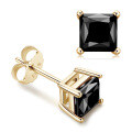 S925 Sterling Silver Square Earrings with Moissanite, Simple and Chic for Commuting-0-9