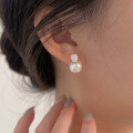 wholesale S925 Sterling Silver Swarovski Pearl Ear Studs for Women, Summer New Luxury Versatile Elegant Earrings-0-2