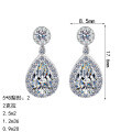 S925 Sterling Silver Moissanite Waterdrop Earrings, Elegant and Sparkling-0-3