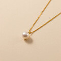 wholesale S925 silver Nalan oval pearl necklace women's daily Korean style minimalist luxury neck jewelry D6965-0-2