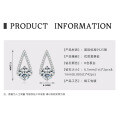 925 Sterling Silver Square Double Prong Single Stone D Color Moissanite Earrings-0-61