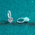 S925 Sterling Silver Moissanite Earrings, Elegant and Versatile for Daily Wear-0-0