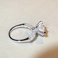 wholesale S925 Sterling Silver Firework Cut Ring for Women with 3 Carat Luxury Full Pave Six-Prong Cross-Border Moissanite Ring Wholesale-CBJZ362 (3 carat high carbon diamond)  No. 9