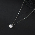 wholesale S925 silver Nalan lightweight luxury temperament niche design sense exquisite minimalist style full diamond square necklace Y02126-0-2