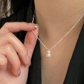 wholesale S925 Sterling Silver Cute Cartoon Small Bear Necklace, Ins Style Dainty Collarbone Chain for Women, Korean Version Light Luxury and Versatile-0-1