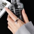wholesale S925 Sterling Silver Trendy Goodlucky Ring for Women, Unique Niche Design Disco Ring, Internet Celebrity Ins Style-0-2