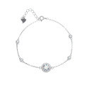 wholesale S925 Sterling Silver Simple, Stylish, and Fashionable Light Luxury Moissanite Bracelet for Women, Niche Design Cute Hand Jewelry Wholesale-0-4
