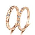 wholesale Rose Gold Plated S925 Sterling Silver Moissanite Ring Couple Bands for Men and Women-0-4