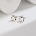 wholesale S925 Sterling Silver Minimalist and Fresh Dog Paw Earrings, Fashionable and Creative Puppy Paw Print Ear Accessories for Women-0-0