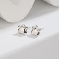 wholesale S925 Sterling Silver Minimalist and Fresh Dog Paw Earrings, Fashionable and Creative Puppy Paw Print Ear Accessories for Women-Dog Paw Earrings 925 Silver