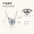 Sterling Silver Fashion Pendant Necklace with Moissanite-0-22