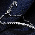 Sterling Silver Moissanite Row Bracelet for Women Live Factory Direct-0-1