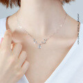 Sterling Silver Moissanite 1ct Pendant Necklace, One Deer for You Style-0-2