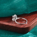 S925 Sterling Silver Women's Cross-Border Ring with Large Radiant Moissanite-0-1