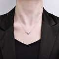 Sterling Silver Moose Necklace with Moissanite Pendant, Fashion Design-0-2