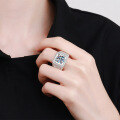 wholesale PT950 plated 925 sterling silver D-color moissanite men's ring,,-0-3