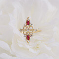 wholesale 10K real gold Chinese-style classical charm ruby ring, new jewelry design, supports dropshipping-0-2