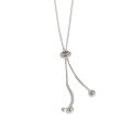 wholesale S925 Sterling Silver XB012 Korean Version Simple and Elegant Adjustable Bead Snake Chain Women's Necklace Chain Accessory Student Silver Jewelry-0-4