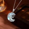 wholesale S925 Sterling Silver Moonstone Moon Pendant European and American Luxury Style Tree of Life Necklace for Women-0-3