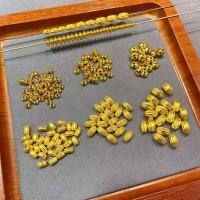 wholesale Metal: S925 Gold-Plated UFO Spacer Beads for Handmade DIY Beading Bracelet Necklace Jewelry Accessories Materials Necklace Spacer Beads DIY-5mm olive straight beads