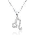 S925 Silver Zodiac Necklace with Moissanite, Customizable Women's Pendant-0-5