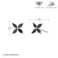 wholesale 925 Sterling Silver Colorful Zircon Flower Stud Earrings For Women-0-12