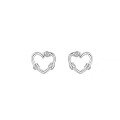 wholesale S925 Sterling Silver Hollow-Out Heart Stud Earrings, Niche Design, High-End Sense, Ins Minimalist Style, Women's Summer Earrings Trend-0-4