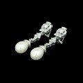 wholesale 925 Sterling Silver Gold-Plated Earrings with High-Carbon Diamonds, Pearl Cabochon, Minimalist Fashion Jewelry, Versatile Accessories for Women-0-3