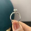 wholesale S925 Sterling Silver Moissanite Closed Ring for Women, Exquisite and Sophisticated Minimalist Fashion Silver Jewelry Factory Wholesale-0-0