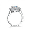 Sterling Silver Moissanite Ring Women's Luxury 2ct Pear Shape-0-3