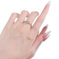 wholesale S925 Silver Gold 6mm Round Diamond Polished Ring for Women, Daily Versatile-0-4