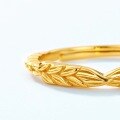 wholesale 10K Gold Plated S925 Sterling Silver Fashionable Minimalist Olive Branch Adjustable Pinky Ring for Women Wholesale-0-4