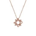 wholesale S925 Sterling Silver 0125 Korean Version Ins Niche Design Hollow-Out Set with Zircon Star Pendant Textured Necklace for Women-0-4