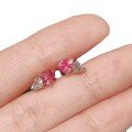 wholesale S925 Sterling Silver Red Elk French-style Heart Pink Zircon Earrings for Women, High-end Sparkling Diamond-inlaid Earrings-0-4
