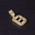 wholesale S925 silver-plated zirconia small batch unique full diamond pendant with cross-border trade unisex initial letter B pendant fashion-0-2