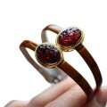 wholesale S925 silver retro-style two-tone watch/bracelet set inlaid with natural blood amber, featuring Mahakala, an explosive live-streaming product-0-4