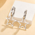 wholesale S925 Sterling Silver Fashion Commute Minimalist Gentle Temperament Hollow Star Earrings-0-1