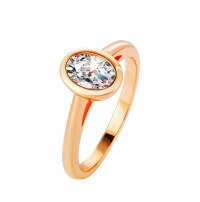 wholesale Rose Gold Plated S925 Sterling Silver Moissanite Ring, Minimalist and Versatile, Ideal as a Birthday Gift for Girlfriend-1 carat (rose gold) ring  size 8