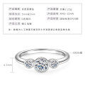S925 Sterling Silver Moissanite Bubble Ring, Women's Light Luxury Minimalist Fashion Jewelry Wholesale-0-4