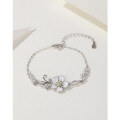 wholesale S925 Sterling Silver Camellia Bracelet for Women, Luxury Minimalist Niche Exquisite Design New Female Hand Accessory-0-1