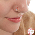 wholesale S925 Sterling Silver Diamond Nose Ring, Ear Bone, and Cartilage Ear Cuffs for Trendy Individuals-0-1