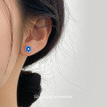 wholesale S925 Sterling Silver Fresh Sweet Cute Exquisite Design Blue Floral Ear Studs M05629-0-1