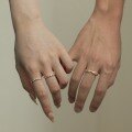 wholesale S925 Sterling Silver Minimalist Unisex Couple Rings, Simple and Stylish Plain Band, Versatile and Elegant Matching Pair-0-2