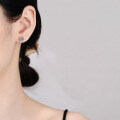 Sterling Silver Moissanite 1ct Stud Earrings, T-Style Bubble Earrings-0-2